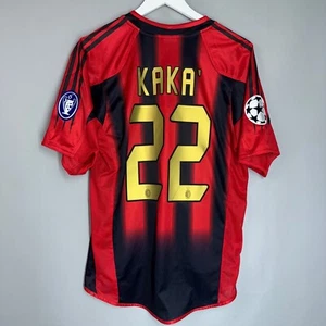 AC MILAN 2004 2005 HOME FOOTBALL SHIRT SOCCER JERSEY ADIDAS #22 KAKA ADIDAS - Picture 1 of 9