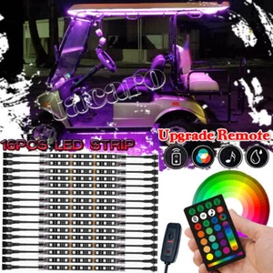 16X RGB LED Light Kit Neon Glow Strip for Club Car EZGO Yamaha Golf Cart Kart  - Picture 1 of 12