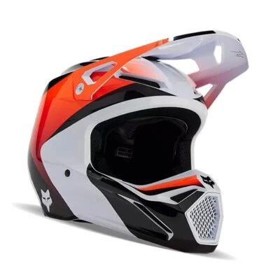 Fox Racing V1 Motocross Helmet Streak White Adult Small Foto 1 de 4