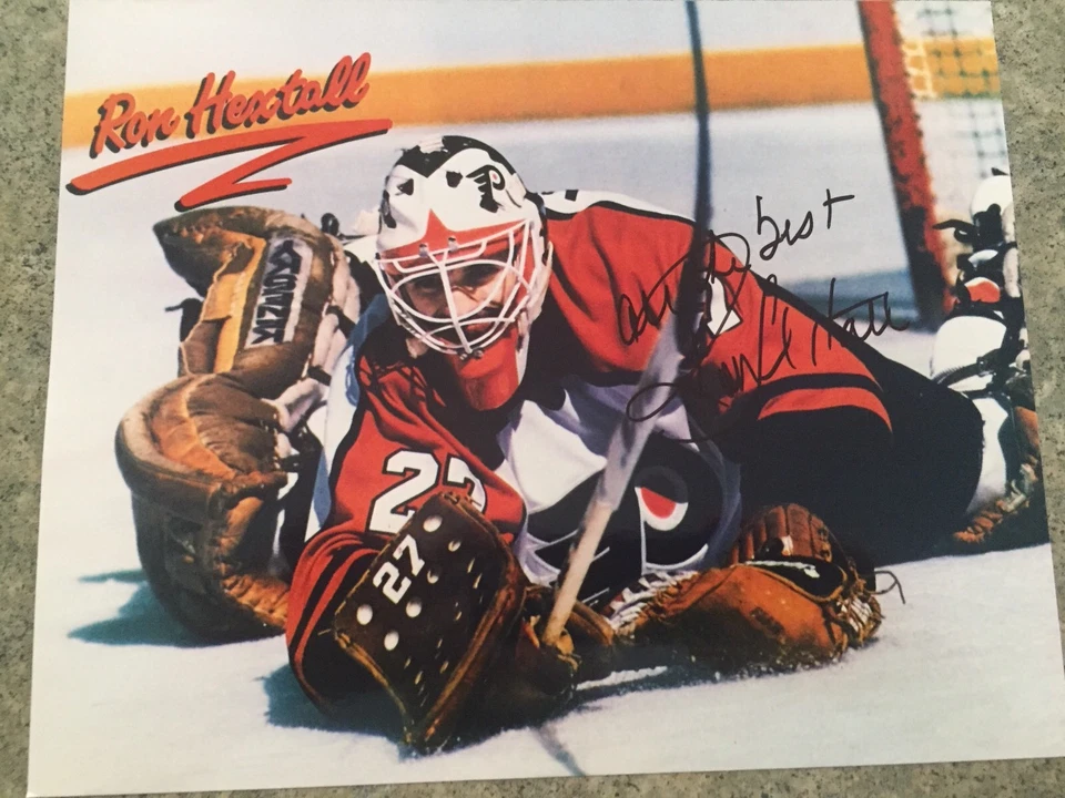 RON HEXTALL PHILADELPHIA FLYERS AUTOGRAPHED SIGNED 8X10 #2 - Image 1 of 1