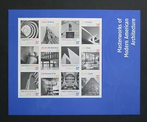 US 37¢ Masterworks of Modern American Architecture Full Sheet of 12 - Scott#3910 - Picture 1 of 1
