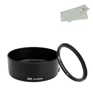 JJC Reversible Lens Hood as Canon ES-65B for RF 50mm F1.8 Lens & 43mm UV Filter