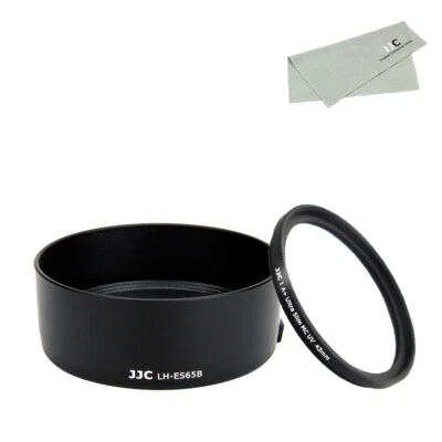 JJC Reversible Lens Hood 43mm UV Filter for Canon RF 50mm f/1.8 STM as ES-65B - Image 1 of 4