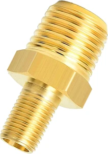 LDCRE 1Pcs Brass Air Inflator Adapter 1/4 NPT(M) to Standard Schrader Valve(M... - Picture 1 of 12