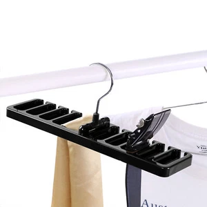 Tie Belt Scarf 10 Slot Scarf Rack Organiser Plastic Wardrobe Space Saver AU - Picture 1 of 11