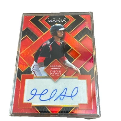 2023 Wild Card Auto Mania - Gabriel Arias #AM-SQ19 Red Rainbow 09/10 - Image 1 of 2