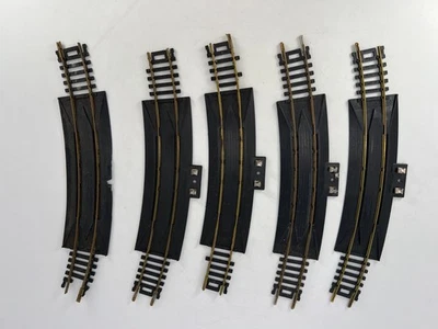 Tyco #25671 HO Scale Lot of (5) 18"R Rerailer Curved Track Good Condition - Image 1 of 4