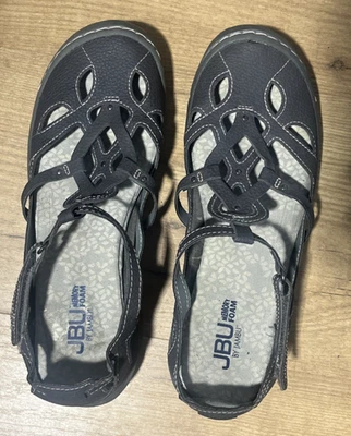 JBU by Jambu Sydney Memory Foam Gray Mary Jane Shoes Walking Sandals Womens 8 - Image 1 of 4