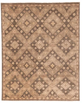 Alfombra tradicional vintage anudada a mano alfombra de lana oriental de 8'2" x 10'2" Foto 1 de 4