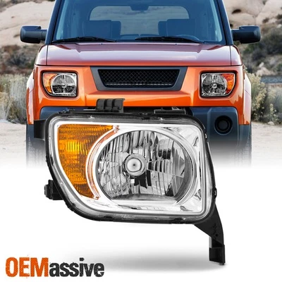 Faro de pasajero cromado tipo halógeno para Honda Element 2003-2006 Foto 1 de 4