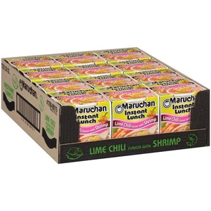 Maruchan Instant Lunch Lime Chili Flavor with Shrimp, 2.25 Oz, Pack of 12 - Bild 1 von 11