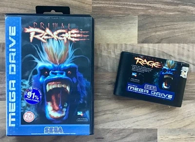 PRIMAL RAGE - 16-BIT SEGA MEGADRIVE GAME Inc Original Game Cartridge and Case - Image 1 of 4