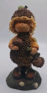 Greenbrier Polystone Scarecrow Kid Sweet Acorn Baby Boy - Picture 1 of 6