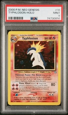 Pokémon Typhlosion 18/111 Neo Genesis Holo 2000 PSA 9 ilimitado Foto 1 de 2