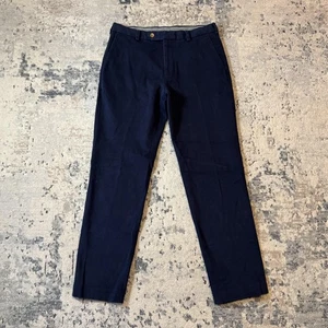 Brooks Brothers Milano Hose Herren 34x32 Blau Chino Anzughose Tapered Heavy - Bild 1 von 9