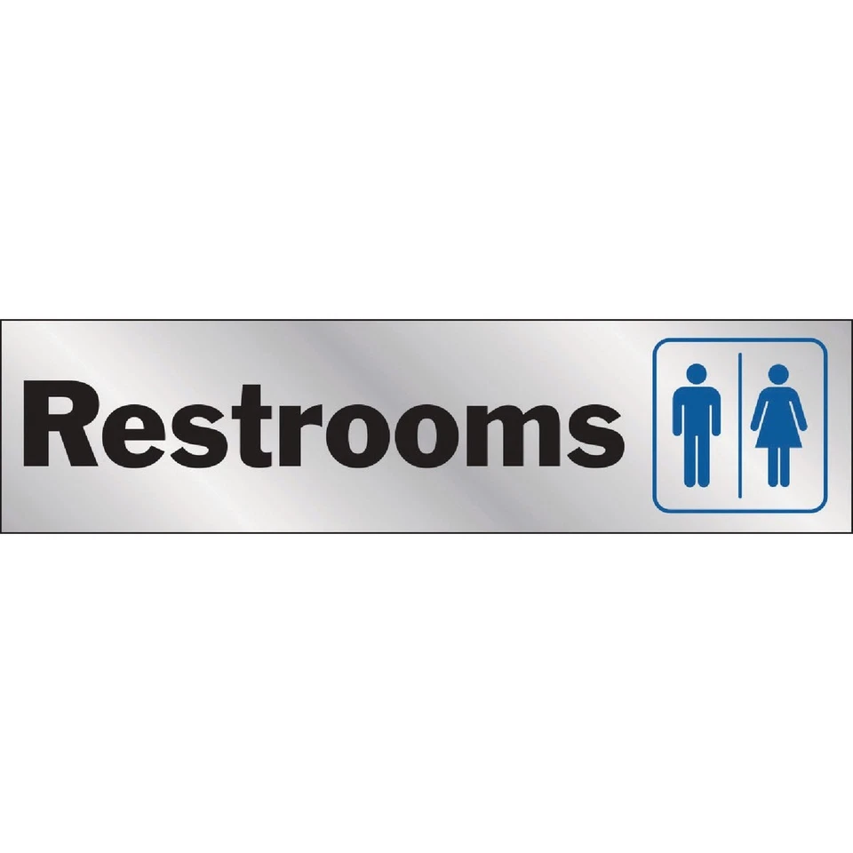Hy-Ko 2x8 Restroom Sign 488 Hy-Ko 488 029069004880 Mylar - Image 1 of 1