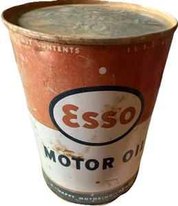Vintage Esso Motoröl Happy Motoring Quart Blechdose anständig aber hat eine Delle. Rarität - Bild 1 von 7