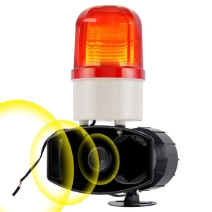 Industrial Siren Alarm 110 Volt Siren with Light 115dB Sound and Light Alarm ... - Picture 1 of 6