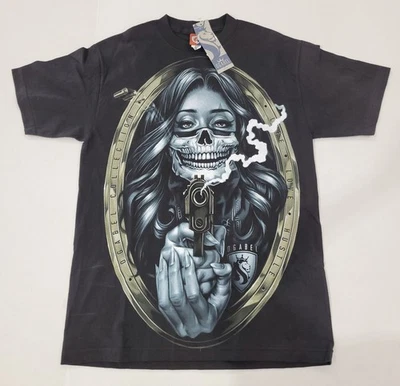 Camiseta mediana para hombre negra Bandida Niña Rara Colección OG ABEL Streetwear años 2000  Foto 1 de 4