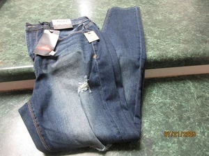 Mudd Girls High Rise Medium Blue Destructed Ankle Leggings Jeans Pants Size 9 - Picture 1 of 6
