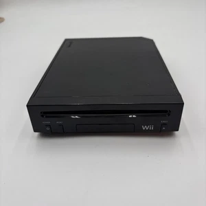 Consola Nintendo Wii Negra RVL-101 Solo Probada Funciona Nueva Batería Coin Cell - Imagen 1 de 5