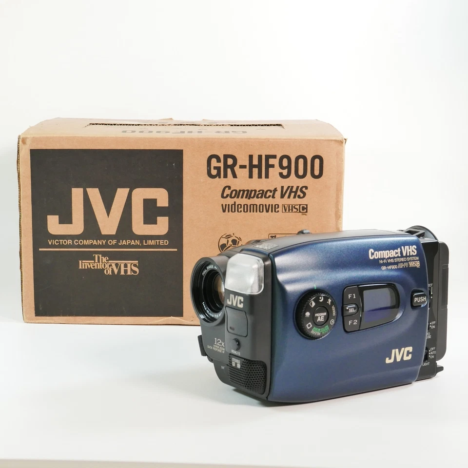 JVC GR-HF900 VHS-C COLOUR VIEWFINDER Stereo Sound Camcorder VHS VHSC MINT BOXED! - Image 1 of 4