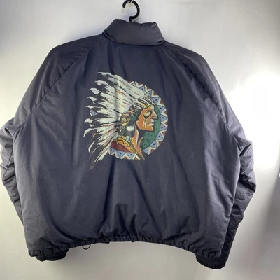 Винтажный 90-х Polo Ralph Lauren коренных американцев голова вниз пуховик куртка мужская XL - Изображение 1 из 4