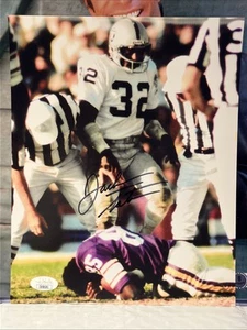 Foto firmada por Jack Tatum #32 Oakland Raiders 8x10 "El asesino" - Certificado de autenticidad JSA - Imagen 1 de 3