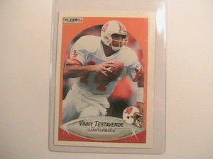 [a1c] FLEER 1990 VINNY TESTAVERDE #356 Tampa Bay bucanieri - Foto 1 di 1