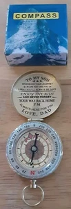 PP Bean Classic Compass "To My Son...Love Dad" Gold Pocket Compass NEW NIB - Picture 1 of 9