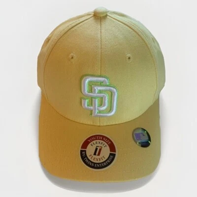 Nuevo Sombrero Juvenil Flex Fit San Diego Padres Gemelos Empresarial Bordado Gorra Amarillo Foto 1 de 4