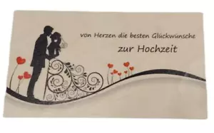 Tarjeta de madera boda AnxAlxP 18x10x0,3 cm NUEVA tarjeta de agradecimiento tarjeta de regalo - Imagen 1 de 2