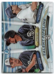 2018 Bowman Chrome #TP-SDP Christian Villanueva Michel Baez Fernando Tatis Jr.