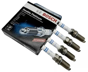 Bosch 8160 Set of 4 Double Platinum Spark Plug For A3 A4 A6 Q5 Q7 Macan GTI Golf - Picture 1 of 1