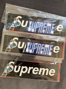 Supreme FW20 Smurfs Box Logo Sticker Pack Black X1