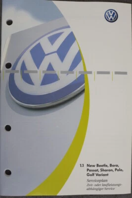 VW Serviceplan 11.2003 New Beetle Golf Variant Polo "Ohne Einträge" Serviceheft  - Bild 1 von 4