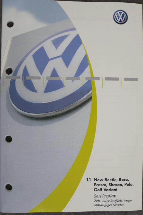 VW Serviceplan 11.2003 New Beetle Golf Variant Polo "Ohne Einträge" Serviceheft  - Bild 1 von 4