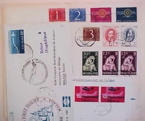 NETHERLANDS  5 DIFF. FLIGHT COVERS 1960-1969 CACHETED - Picture 1 of 1