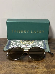 Thierry Lasry Advisory V59 Sonnenbrille brauner Schildkrötenwirbel + Etui/Beutel FRANKREICH - Bild 1 von 12