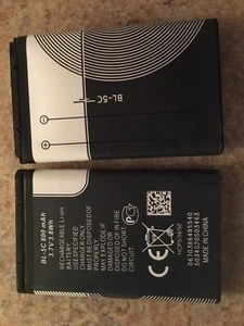 3 Pcs. 3.7v 800mah/1080mah Extended Battery BL 5C Nokia 1101 1110 1112 1200 - Picture 1 of 1