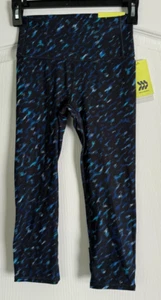 All in Motion Athletic Leggings High Rise Capri Blue Poly Spandex Medium 7 8 - Picture 1 of 5