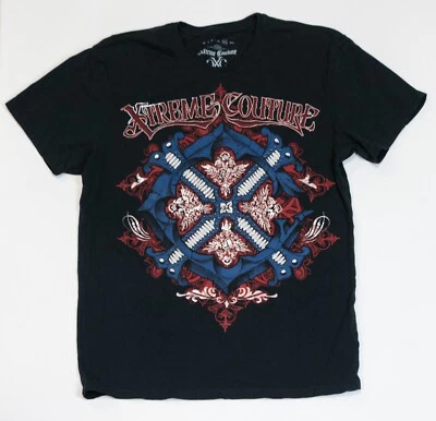 Camiseta Xtreme Couture Para Hombre Talla XL All Over Grunge Cross Michael Bisping Goth Foto 1 de 4