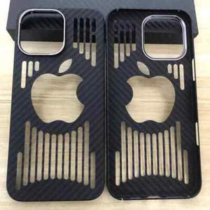Funda Original de Fibra de Carbono para Apple iPhone 16 15 Pro Max Logo Hueco Mate Cubierta - Imagen 1 de 17
