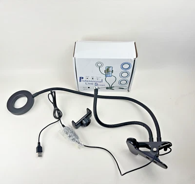 Professional Live Stream Webcam Light Stand LED Ring Light Phone Mount - Image 1 of 4