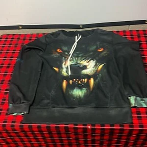 Used wolf graphic design hoodie - Picture 1 of 3