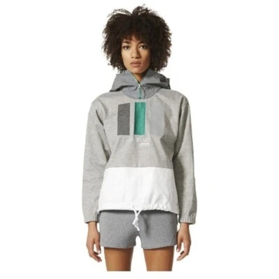 Adidas EQT Pullover Gris Verde Cortavientos Sudadera con Capucha Chaqueta Mujer Talla XS Foto 1 de 4