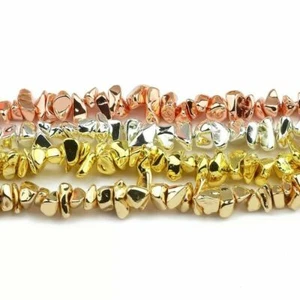 Metallic Acrylic Beads For Jewellery Making Silver Gold Rose Gold Beads 25pcs - Picture 1 of 9