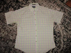 CAMISA BOTÁNICA 500 de Colección Años 70 Años 80 Botones Pastel Cuadros Para Hombres GRANDE 15-15.5 - Imagen 1 de 3