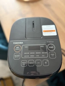 Toshiba Rice Cooker Small 3 Cup Uncooked LCD Display & 8 Cooking Functions Grey - Picture 1 of 12