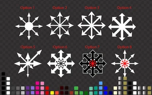 Arms Arrows of CHAOS Symbol Star Cross DECAL Decal Sticker Car Laptop Helmet - Picture 1 of 1